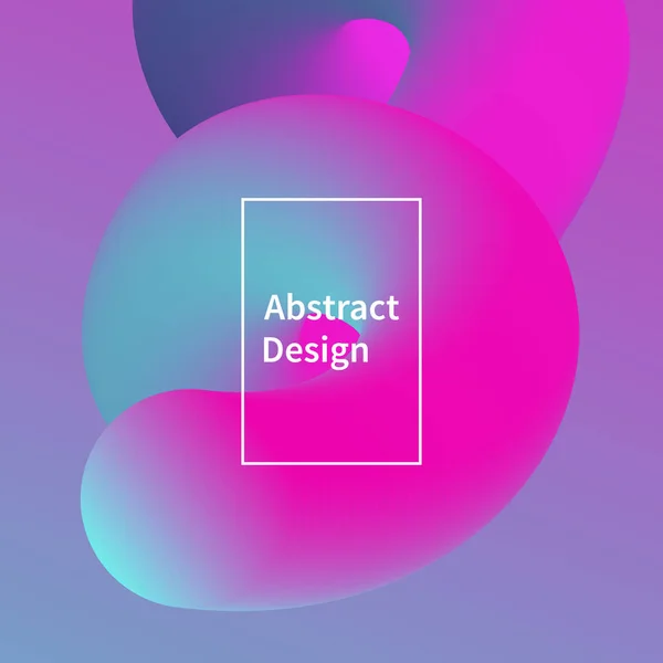 アブストラクト3次元流体形状ベクトル背景 トレンディカラフルな現代的な背景 未来的な壁紙 — ストック写真