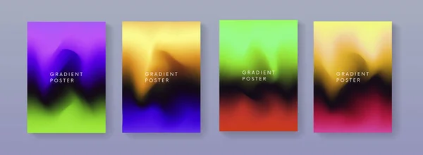 Set Von Abdeckungen Mit Farbenfrohen Lebendigen Verlaufshintergründen Trendiges Modernes Design — Stockfoto