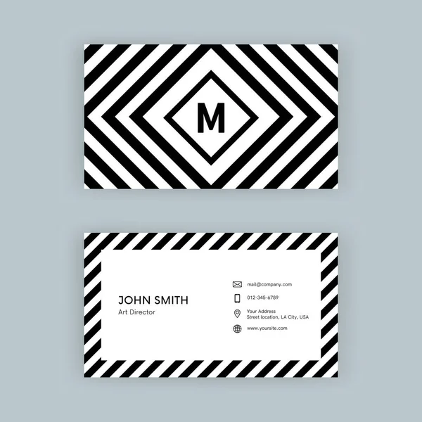 Trendy Geometric Business Card Template Vector Design — Stock Photo, Image