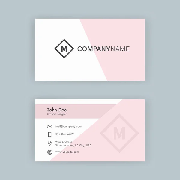 Simple Visiting Card Template Vector Design — Stock Photo, Image