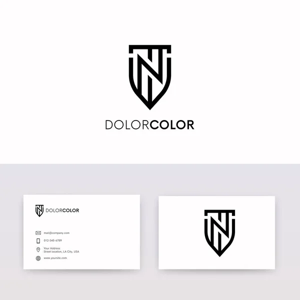 Das Firmenschild Mit Dem Logo Symbol Logotyp Vektor Design — Stockfoto