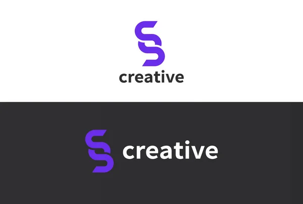 シンプルなS文字のロゴアイコンの記号 S字ロゴタイプベクトルデザイン — ストック写真