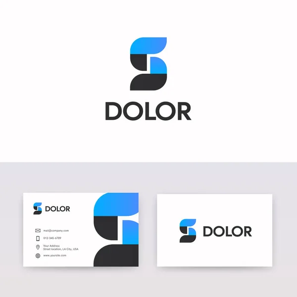 Diseño Vectores Signo Logotipo Letra Simple Tarjeta Visita Con Logotipo —  Fotos de Stock