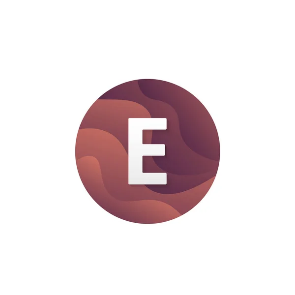 摘要E字标识圆形公司标志分层圆形图标流行图标矢量设计 — 图库矢量图片