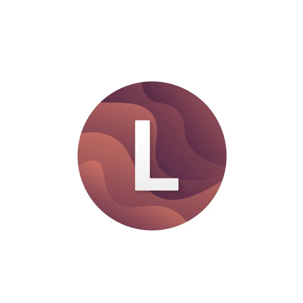 Abstract Γράμμα Λογότυπο Κύκλο Σχήμα Εταιρεία Σημάδι Layered Γύρο Εικονίδιο — Διανυσματικό Αρχείο