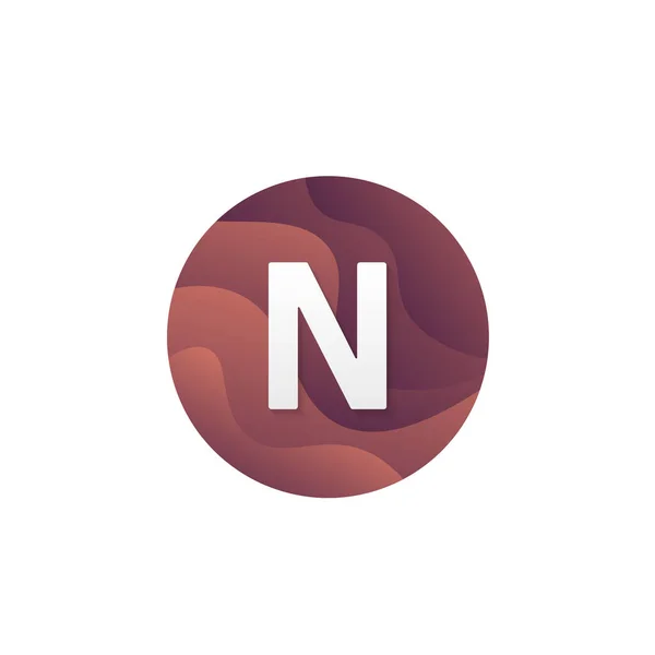 Abstraktní Písmeno Logo Kruh Tvar Firmy Znak Vrstvené Kulaté Ikony — Stockový vektor