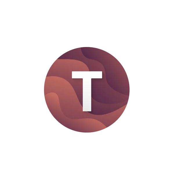 Абстрактный Буква Логотипа Круга Форме Компании Знак Слоистой Круглой Иконки — стоковый вектор
