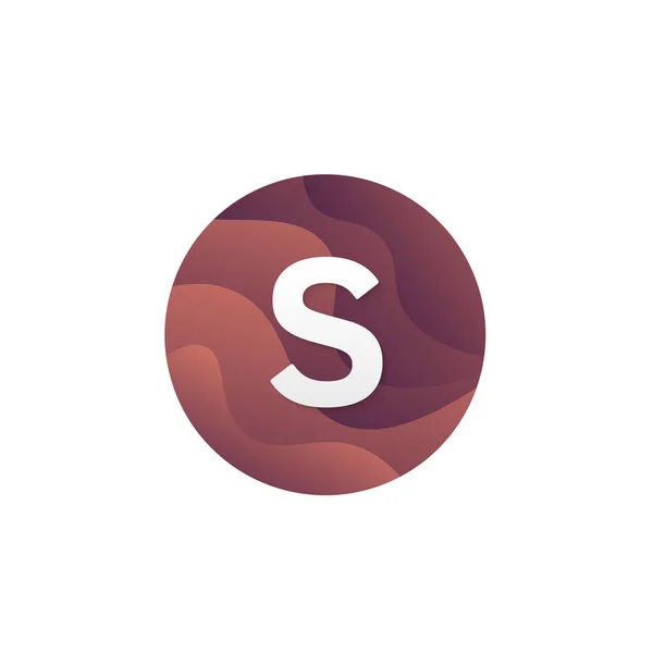 Αφηρημένη Γράμμα Λογότυπο Κύκλο Σχήμα Εταιρείας Σημάδι Layered Γύρο Εικονίδιο — Διανυσματικό Αρχείο