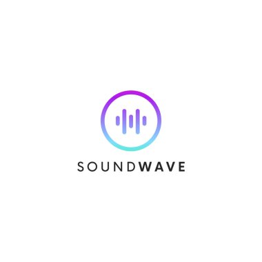 Basit bir DJ logosu. Ses dalgası simgesi.
