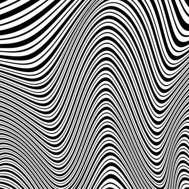 Soyut modern dalga desenli arka plan. Optik illüzyon arka planı.