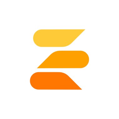 Düz dinamik E harf logosu işaret vektör tasarımı.