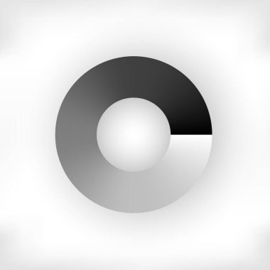 Minimum çember gradyan şekil vektör tasarımı. Gri tonlu palet ögesi.