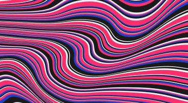 Soyut renkli dalgalı desenli vektör tasarımı. Akıcı canlı arkaplan.