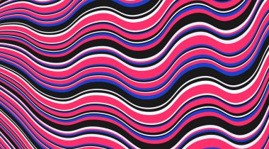 Soyut renkli dalgalı desenli vektör tasarımı. Akıcı canlı arkaplan.