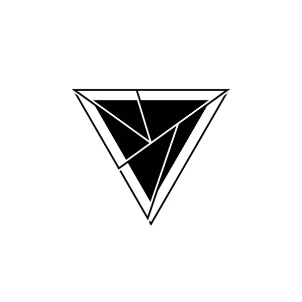 Design Vetor Forma Geométrica Polígono Minimalista Sinal Triângulo Abstrato — Fotografia de Stock