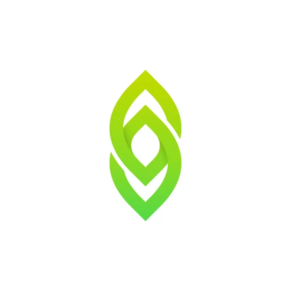 Signo Logotipo Hoja Simple Logotipo Planta Ecológica Icono Planta — Foto de Stock