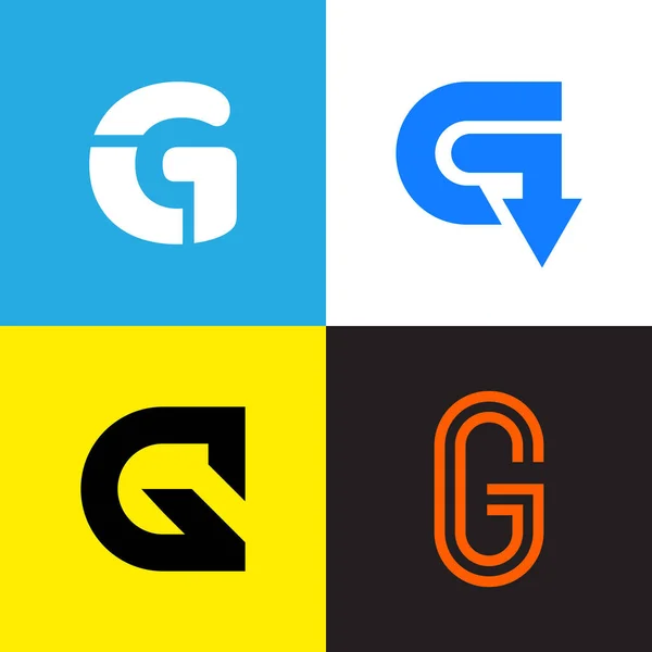 Bokstäver Logotyp Tecken Samling Vector Företagets Logotyper Som — Stockfoto