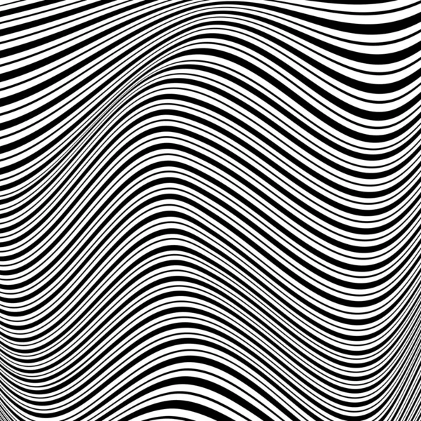 Abstract Modern Stripped Wavy Pattern Backdrop Optical Illusion Background — Stock Photo, Image