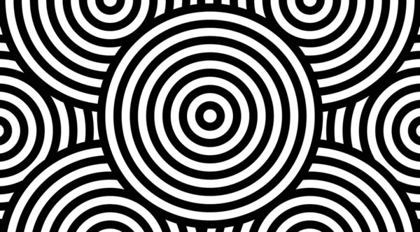 Trendy Circular Black White Pattern Background Vector Design Optical Illusion — Stock Photo, Image