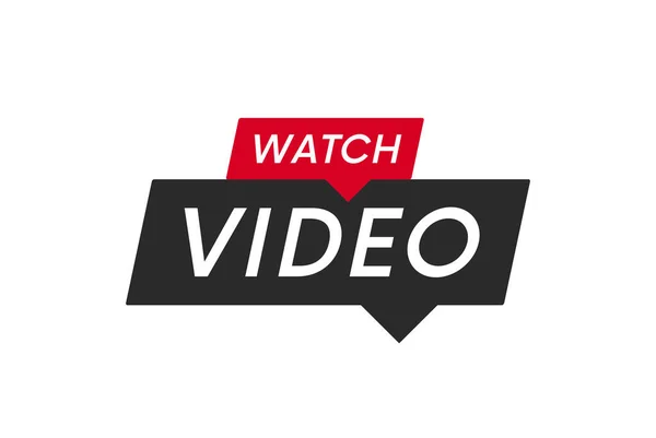 Bekijk Video Banner Knop Icoon Teken Vectorontwerp — Stockfoto