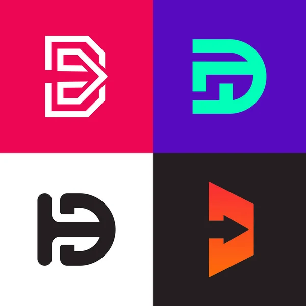 Letter Logo Collectie Vector Ontwerp Set Van Eenvoudige Bedrijfslogo Iconen — Stockfoto