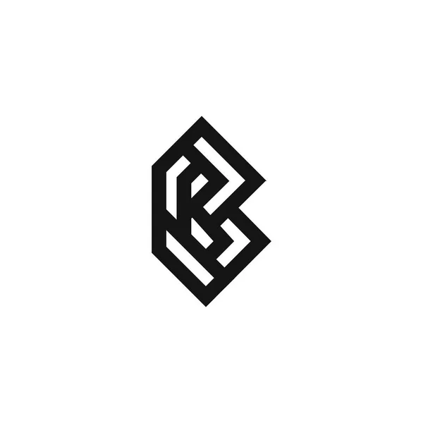 Tučný Lineární Design Symbolu Symbolu Písmene — Stock fotografie