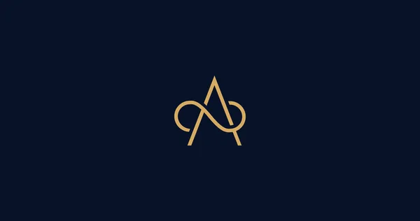 Luxe Een Letter Logo Teken Vector Ontwerp Elegante Lineaire Monogram — Stockfoto