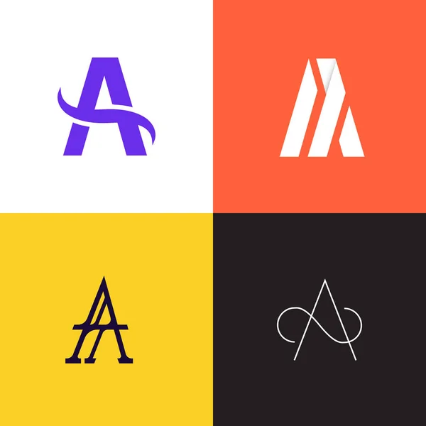 Буква Векторный Дизайн Коллекции Логотипов Набор Иконок Компании — стоковое фото
