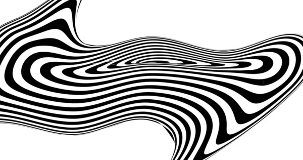 Abstrakte Optische Täuschung Flüssige Form Mit Streifen — Stockfoto