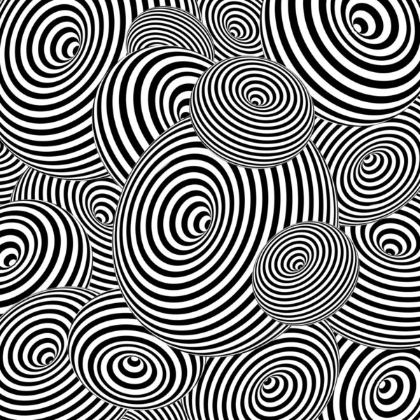 Vector Optical Illusion Stripped Spiral Circles Background — Stock Photo, Image