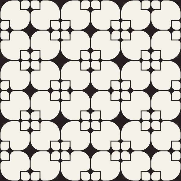 Vector Seamless Geometric Pattern Modern Trandy Monochrome Texture — Stock Photo, Image
