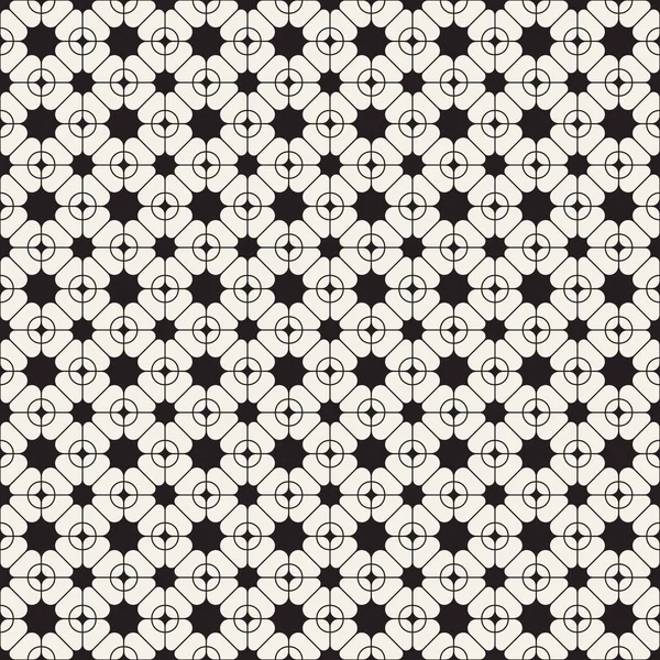 Vector Seamless Geometric Pattern Modern Trandy Monochrome Texture — Stock Photo, Image