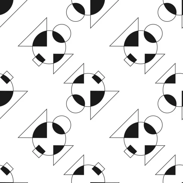 Modern Geometric Seamless Pattern Triangle Circle Square Shapes — Stock Photo, Image