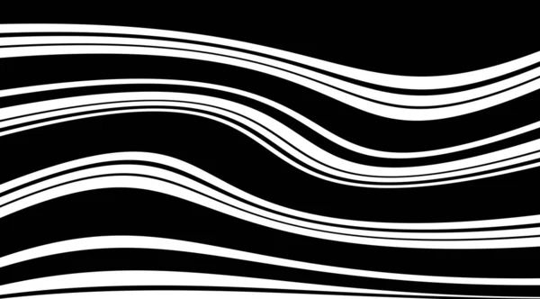 Wavy Stripped Dynamic Monochrome Pattern Geometric Linear Background Vector Design — Stock Photo, Image