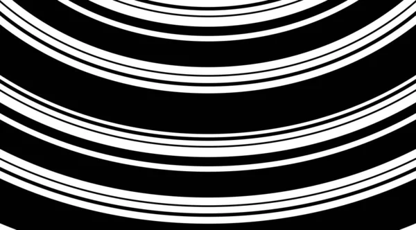 Monochrome Circle Arc Linear Pattern Design Motion Stripes Optical Illusion — Stock Photo, Image