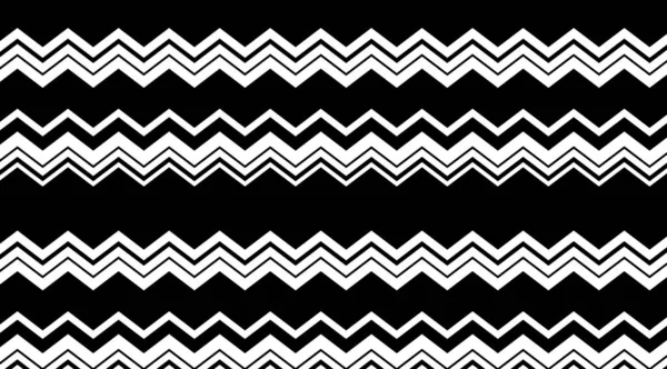 Stripped Zig Zag Pattern Black White Texture Background Vector Design — Stock Photo, Image
