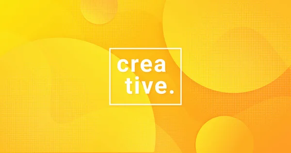 Fundo Brilhante Amarelo Abstrato Com Design Vetorial Círculos Cenário Minimalista — Fotografia de Stock