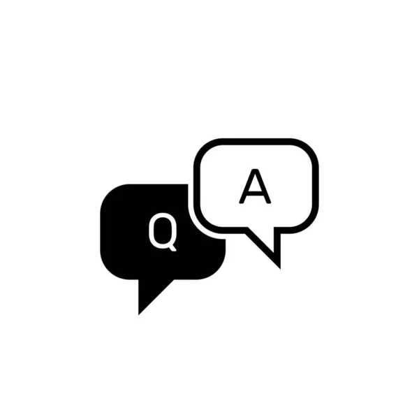 Εικονίδιο Διανύσματος Faq Ερώτηση Και Απαντήσεις Σημάδι Φούσκα Ομιλία — Φωτογραφία Αρχείου
