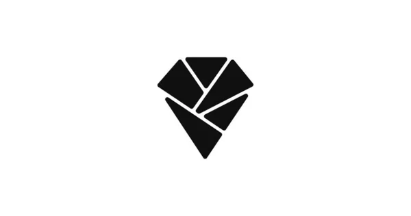 Forma Poligonal Geométrica Logotipo Ícone Sinal — Fotografia de Stock