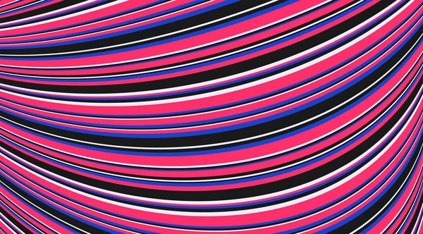 抽象的なカラフルな波状の縞模様のベクトルデザイン 流体活力のある背景 — ストック写真
