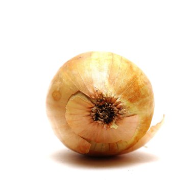 Beyaz arkaplanda soğan