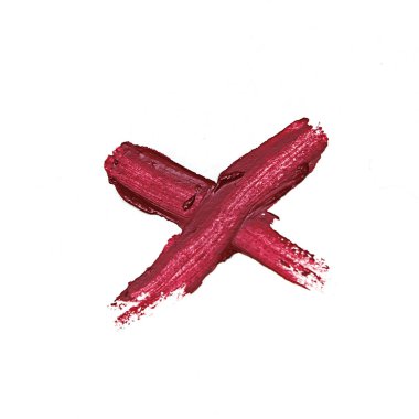 Doku beyaz zemin üzerine ruj