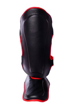 Beyaz arka plan üzerinde futbol Shin guard