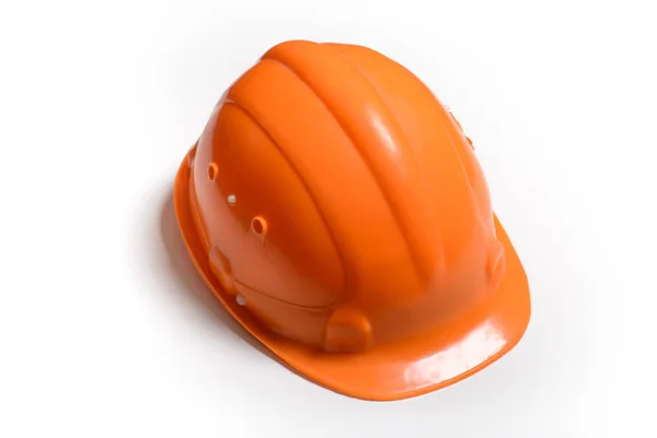 Casco de seguridad naranja Sombrero aislado sobre fondo blanco . —  Fotos de Stock