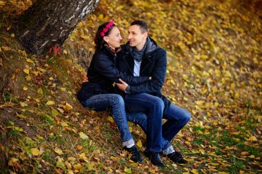 sonbahar park çocuklarda Anne bak