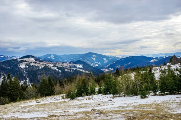 Malerischer Winterblick auf dem Gipfel der Karpaten — Stockfoto