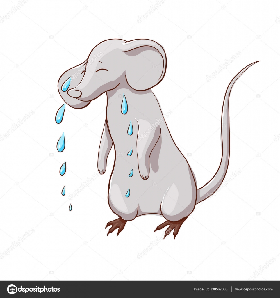 Image vectorielle Souris pleure triste par ©CharactersForYou - 130567886, image size:963x1024