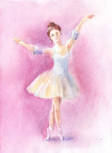 Артистка балета акварели — стоковое фото