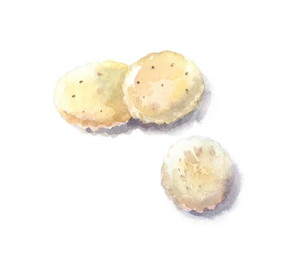 Печенье с акварелью на белом фоне — стоковое фото