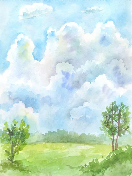 Aquarell Himmel Illustration — Stockfoto